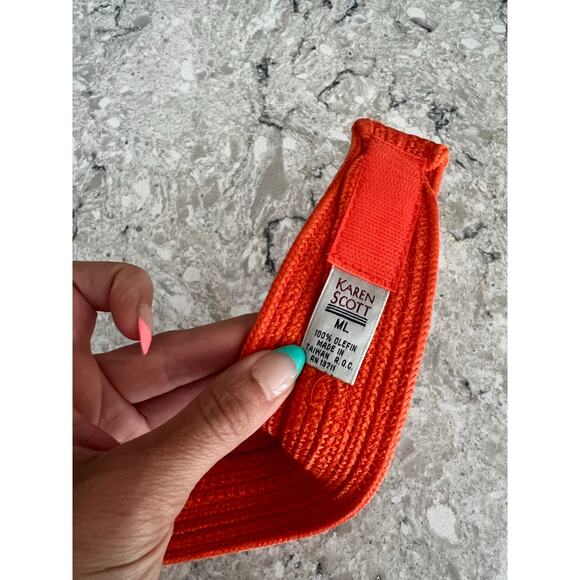 Vintage Karen Scott Braided Belt Vibrant Orange Size Medium Large JL - Picture 5 of 10